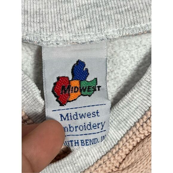 Vintage 90s Midwest Embroidery Indiana Hoosiers Sweater - Picture 4 of 7